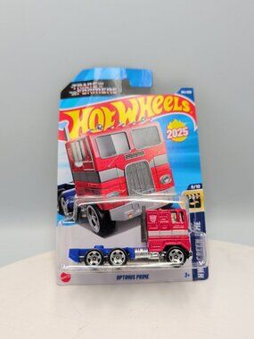 Hot Wheels 2026 27/250 Optimus Prime HW Screen Time 1/10 Transformers Long Card
